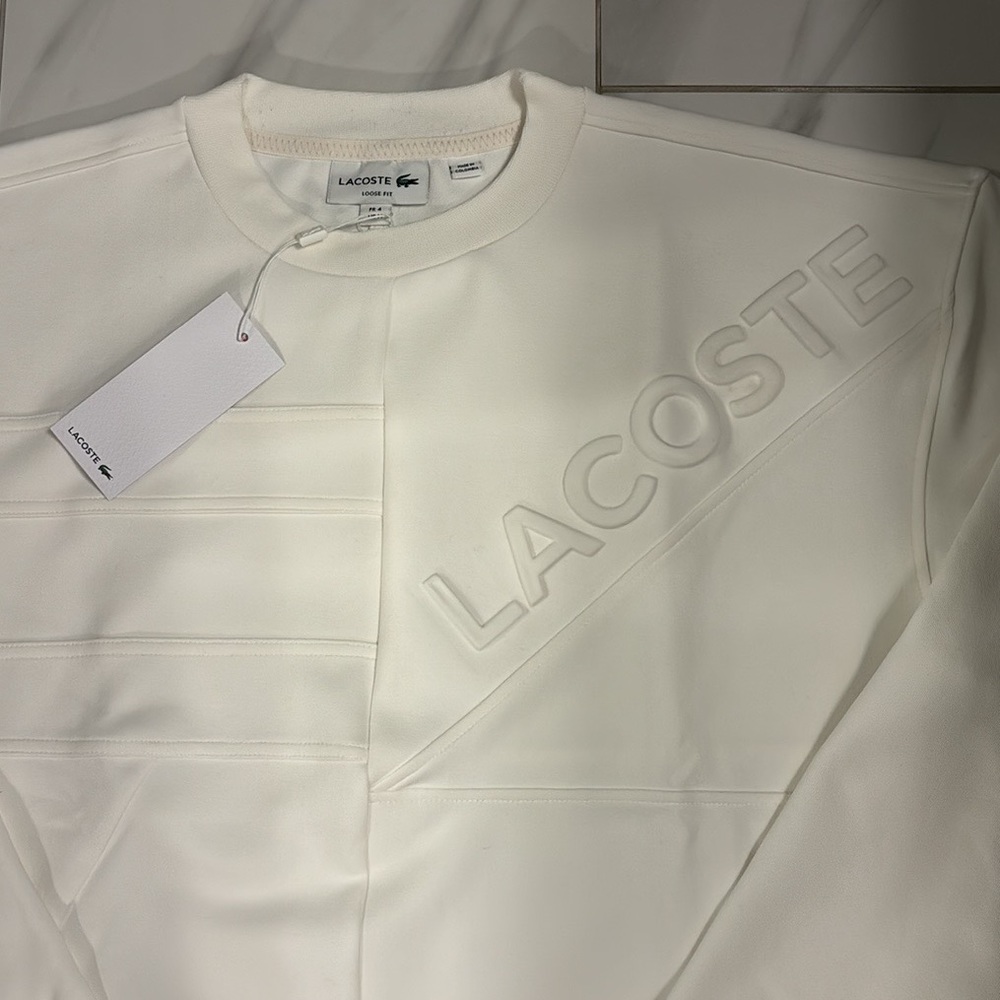 Men’s Lacoste Loose Fit Pullover Sweatshirt - Picture 2 of 4
